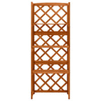 Enrejado con estantes madera maciza de abeto 55x30x140 cm