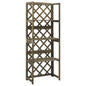 Trellis with shelves solid fir wood 55x30x140 cm