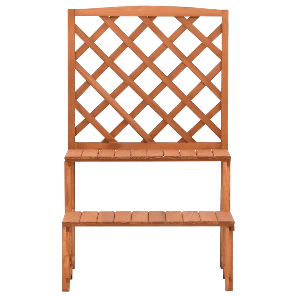 Soporte de plantas y enrejado madera de abeto 70x42x115 cm