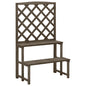 Soporte de plantas y enrejado madera de abeto 70x42x115 cm