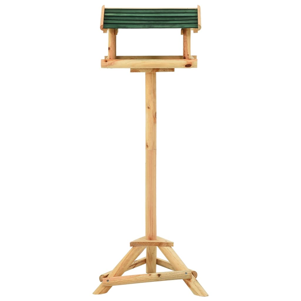 Comedero para pájaros con soporte madera de abeto 37x28x100 cm