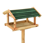 Comedero para pájaros con soporte madera de abeto 37x28x100 cm