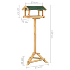 Comedero para pájaros con soporte madera de abeto 37x28x100 cm