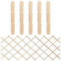Vallas enrejado 5 uds madera maciza de abeto 180x80 cm