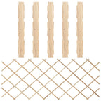 Vallas enrejado 5 uds madera maciza de abeto 180x80 cm