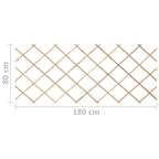 Vallas enrejado 5 uds madera maciza de abeto 180x80 cm