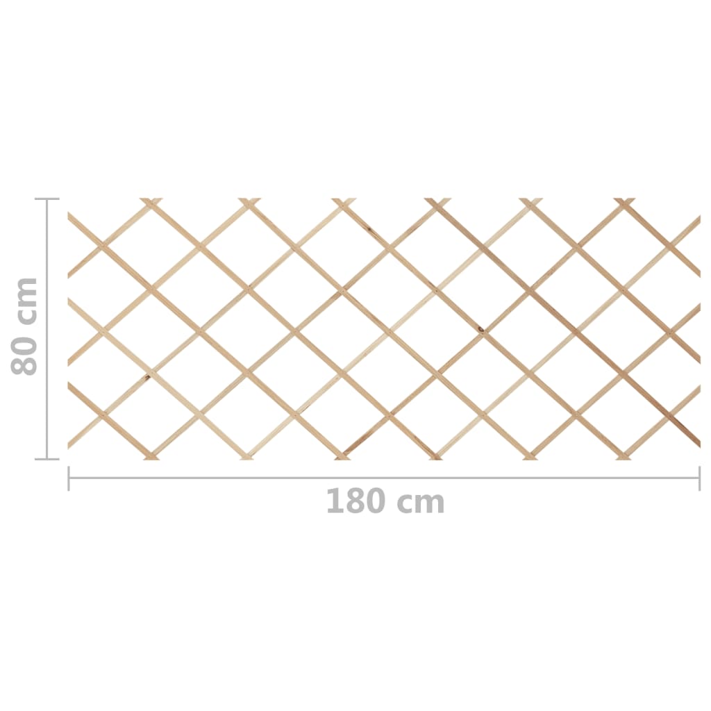 Vallas enrejado 5 uds madera maciza de abeto 180x80 cm