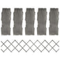 Vallas enrejado 5 uds madera maciza de abeto 180x80 cm
