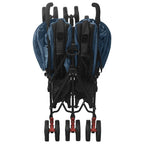 Carrito para gemelos de acero azul marino