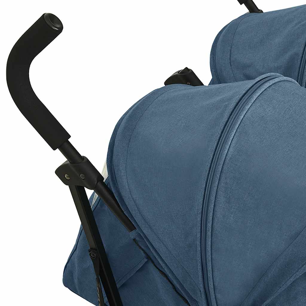 Carrito para gemelos de acero azul marino