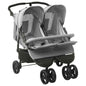 Carrito para gemelos de acero azul marino