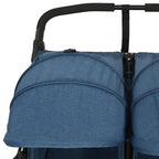 Carrito para gemelos de acero azul marino