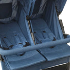 Carrito para gemelos de acero azul marino