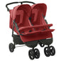 Carrito para gemelos de acero azul marino