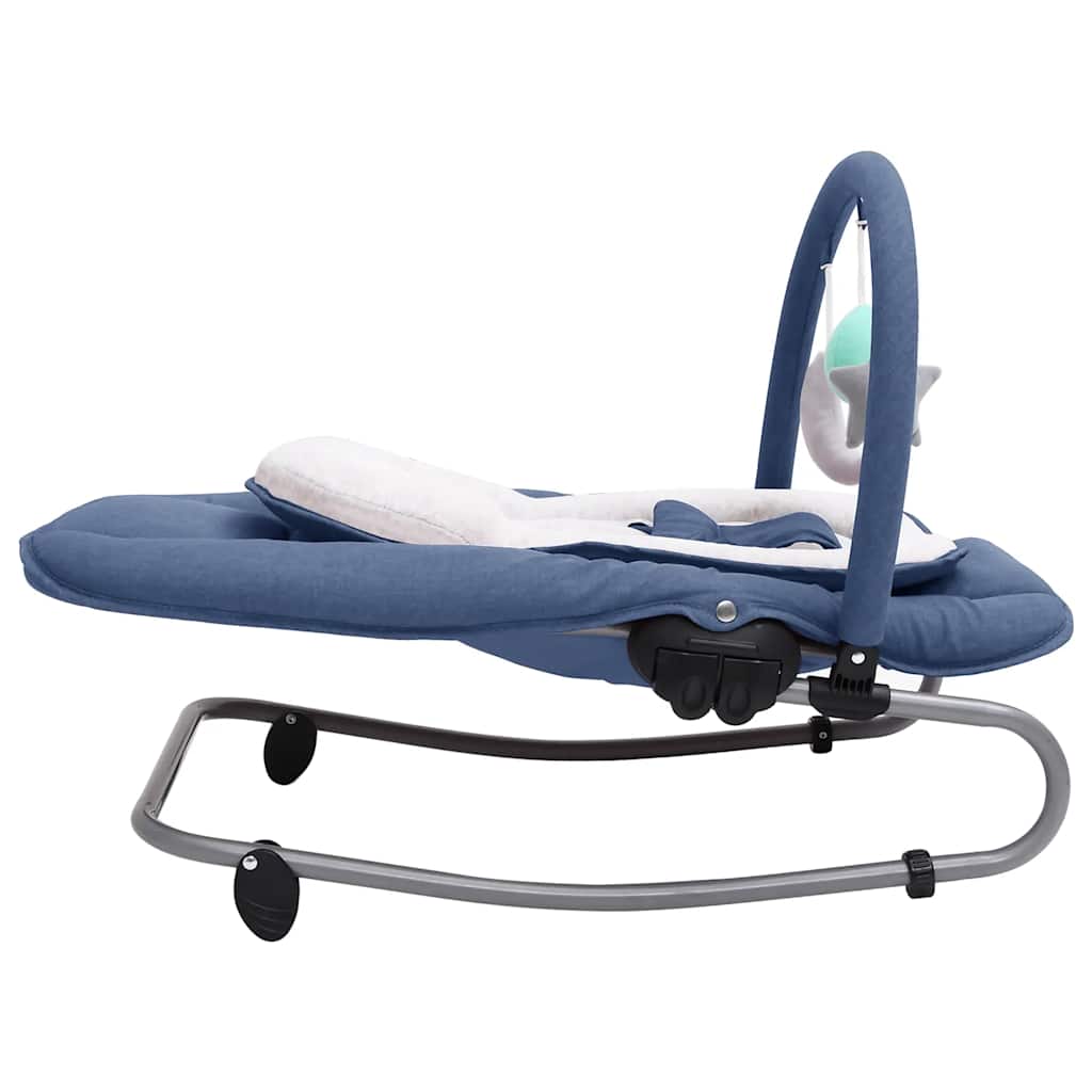 Hamaca mecedora para bebés de acero azul marino