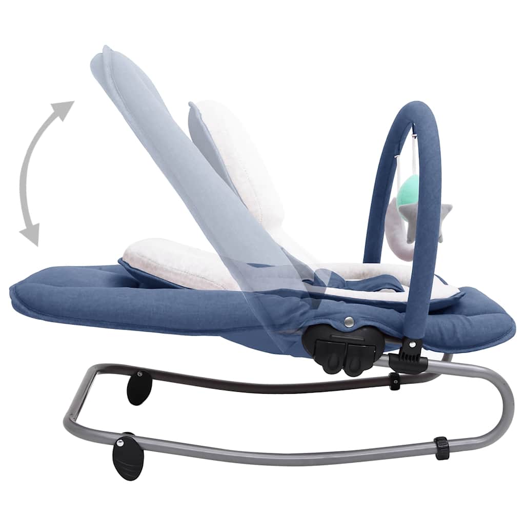 Hamaca mecedora para bebés de acero azul marino