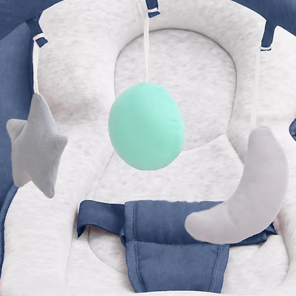 Hamaca mecedora para bebés de acero azul marino