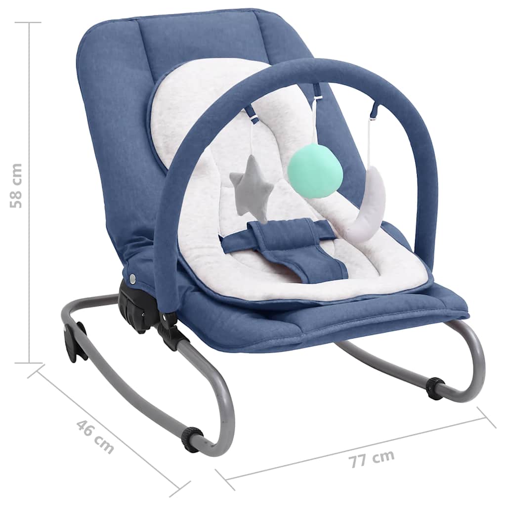 Hamaca mecedora para bebés de acero azul marino