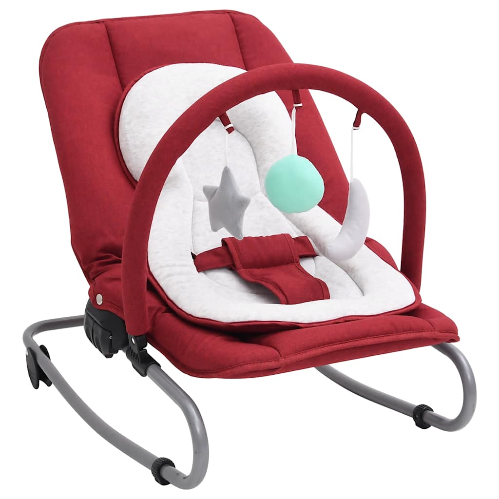 Navy Blue Steel Rocking Cradle for Babies