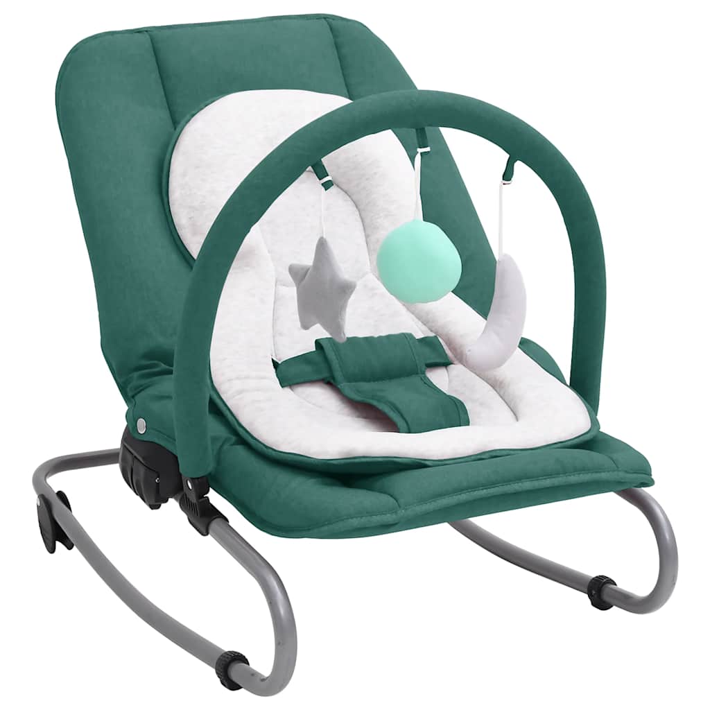Navy Blue Steel Rocking Cradle for Babies