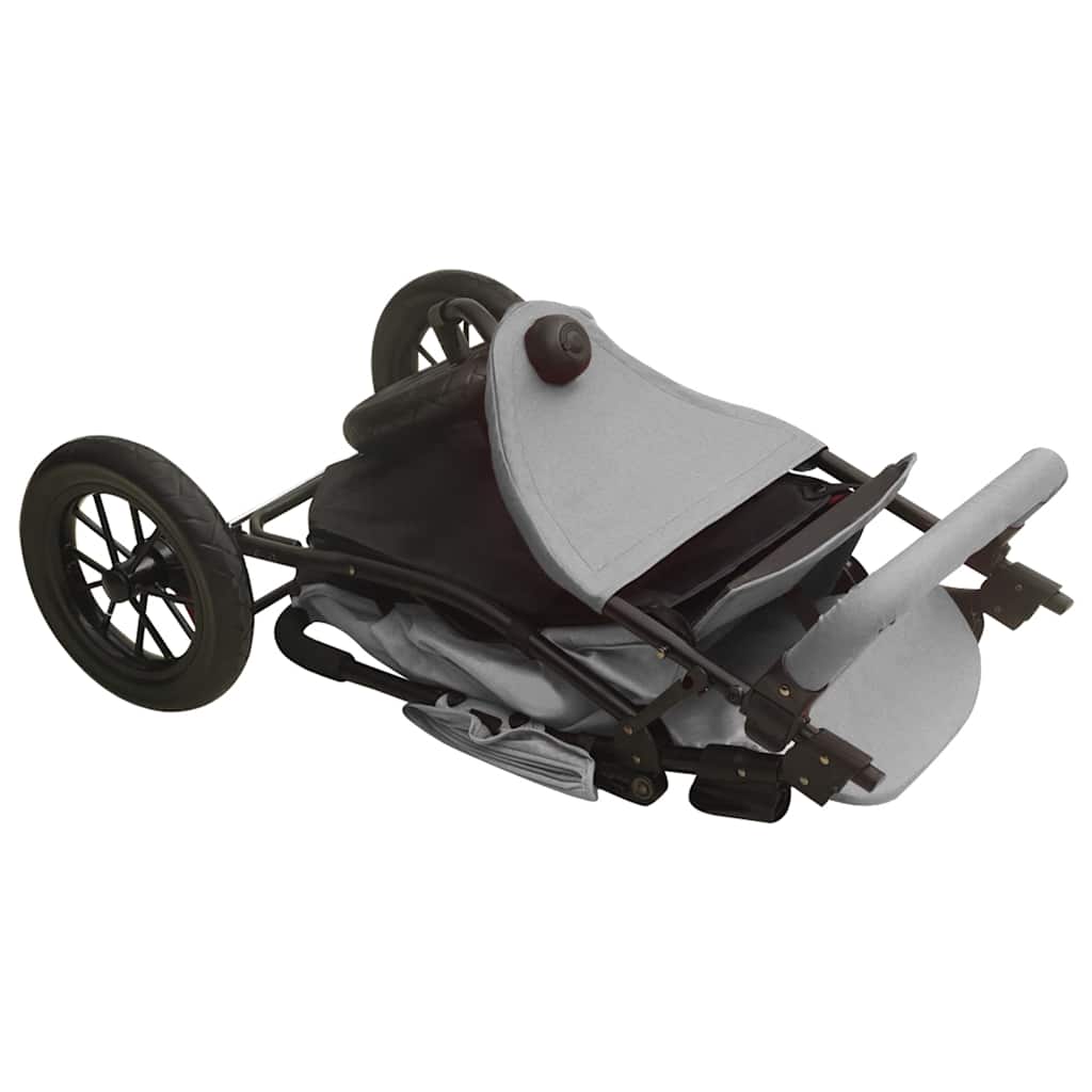 Carrito de bebés de acero gris claro