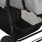 Carrito de bebés de acero gris claro