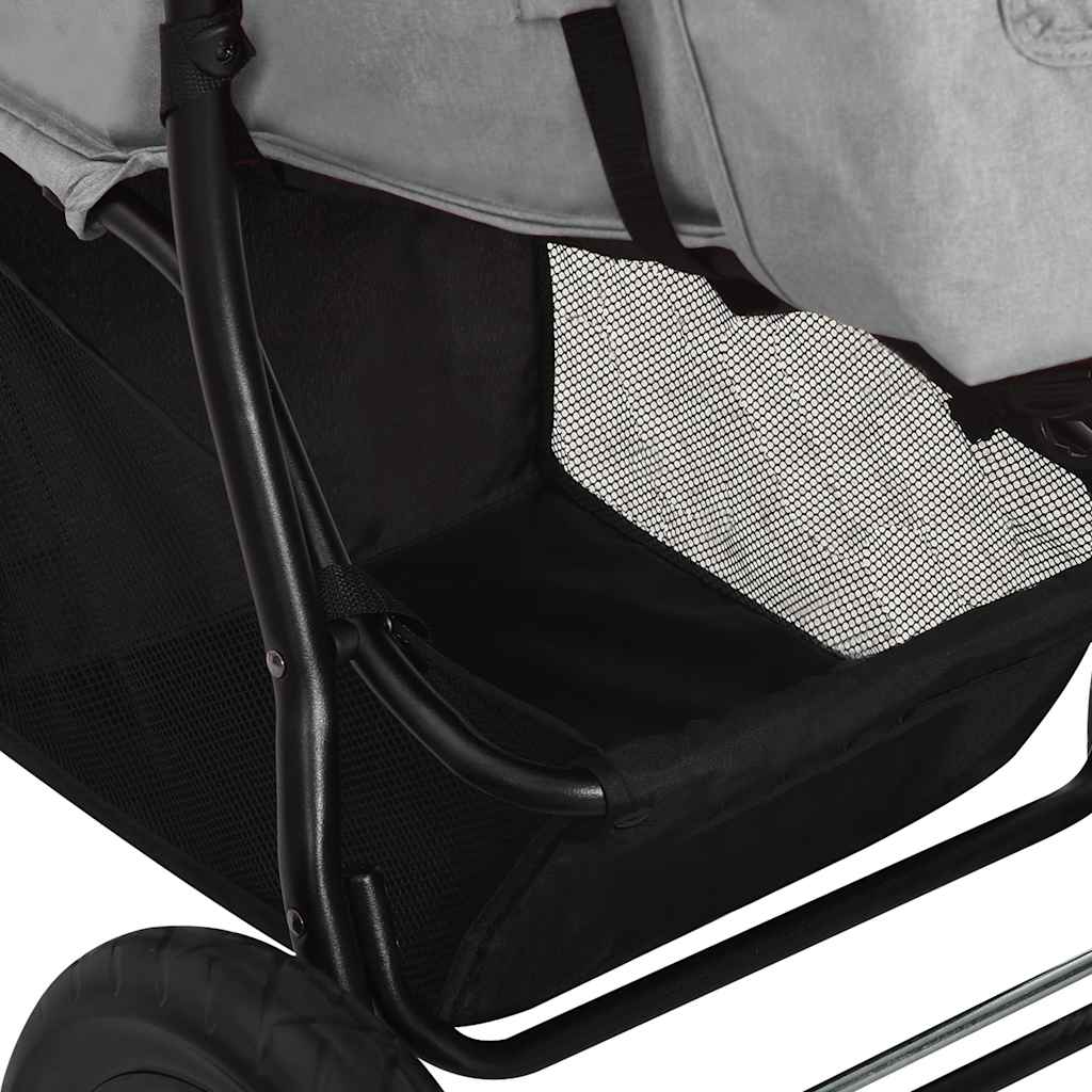 Carrito de bebés de acero gris claro