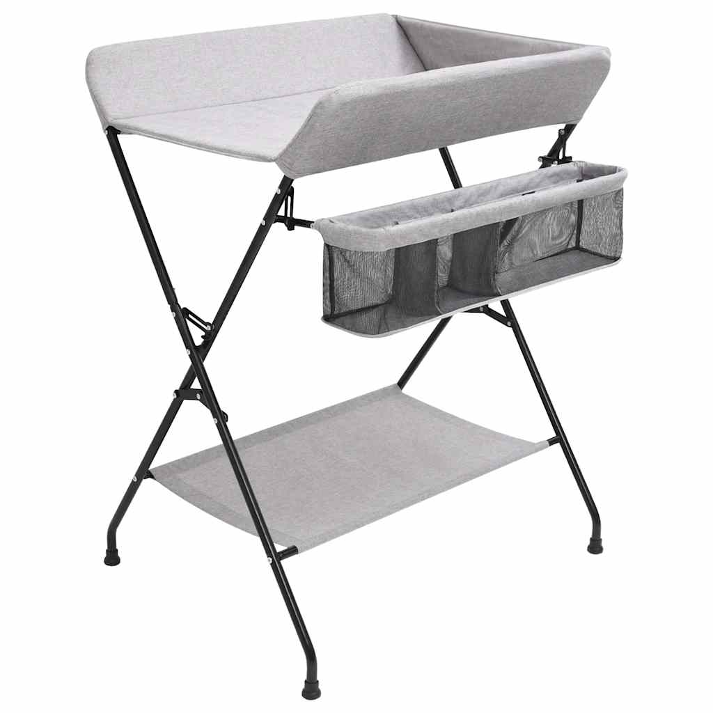 Mesa de mudar de ferro vermelha