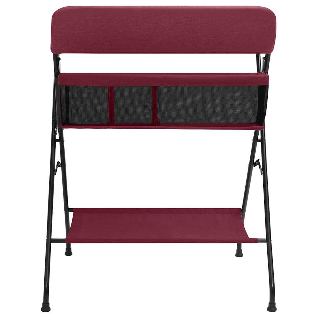 Mesa cambiadora de hierro rojo
