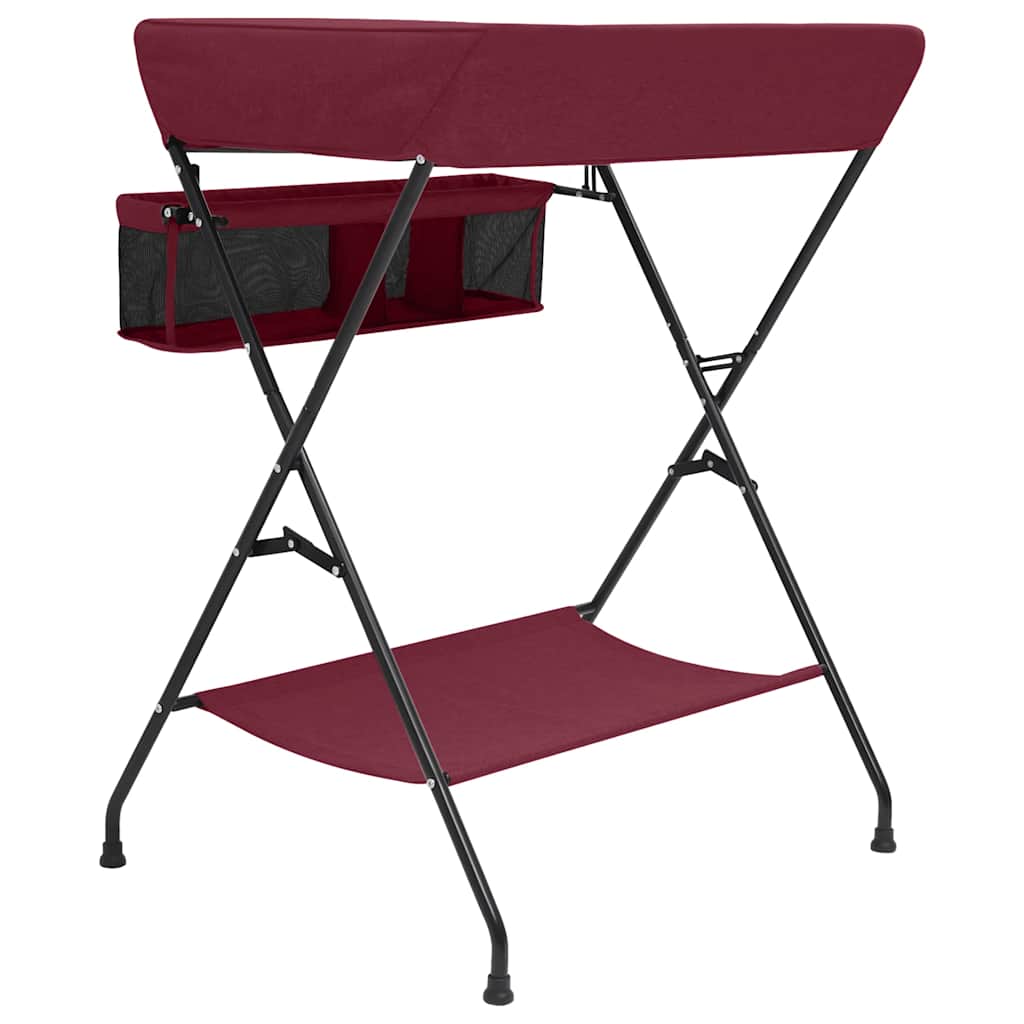 Mesa cambiadora de hierro rojo