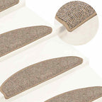 Alfombras de peldaños de escalera 15 uds gris claro 56x17x3 cm