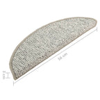 Alfombras de peldaños de escalera 15 uds gris claro 56x17x3 cm