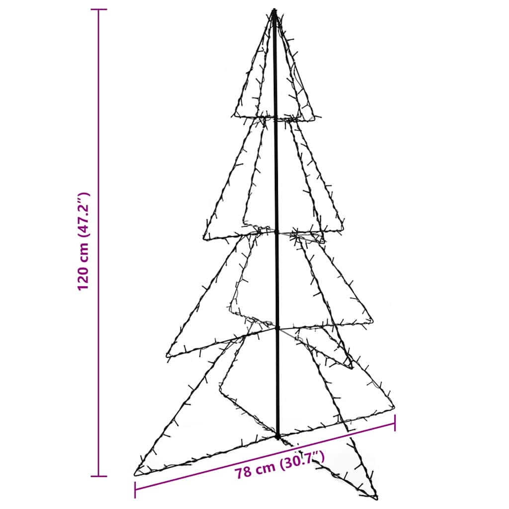 Árbol de Navidad 160 LEDs interior y exterior 78x120 cm