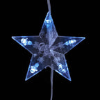 Cortina de luces estrellas 200 LEDs azul 8 funciones