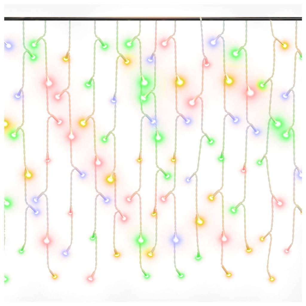 Cortina luces carámbano 10 m 400 LEDs de colores 8 funciones