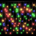 Cortina luces carámbano 10 m 400 LEDs de colores 8 funciones