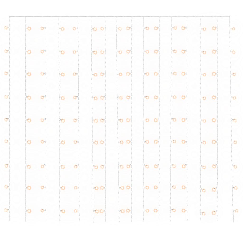 Cortina de luces LED 300 LED blanco frío 8 funciones 3x3 m