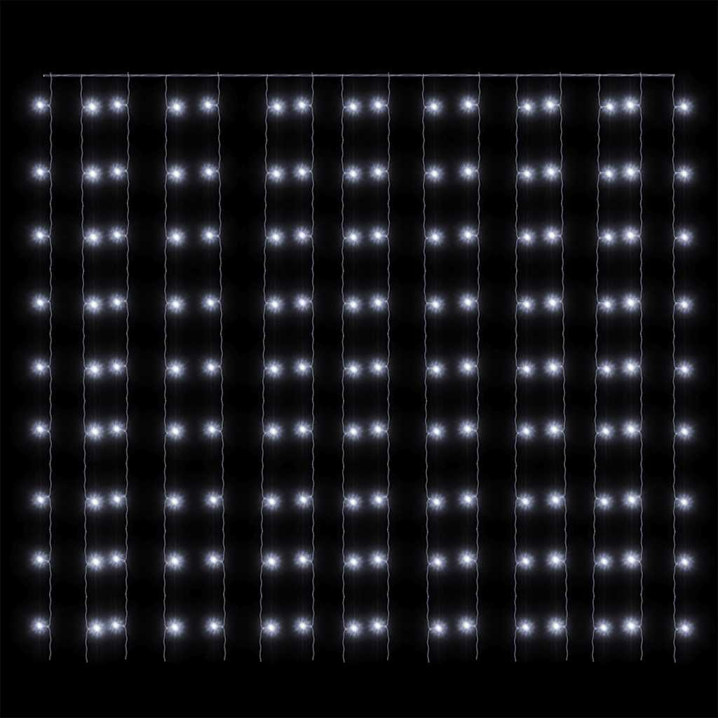 Cortina de luces LED 300 LED blanco frío 8 funciones 3x3 m