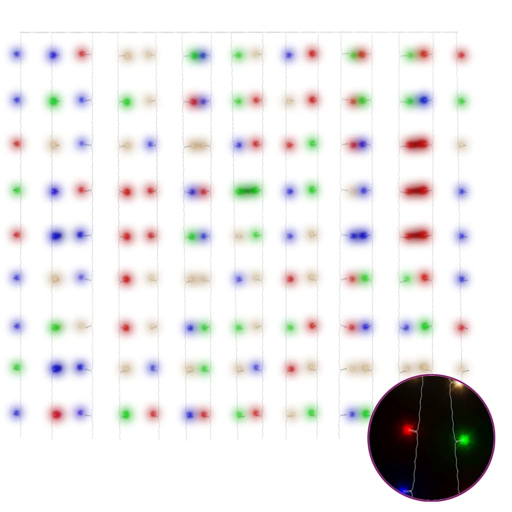 Cortina de luces 3x3 m 300 LED de colores 8 funciones