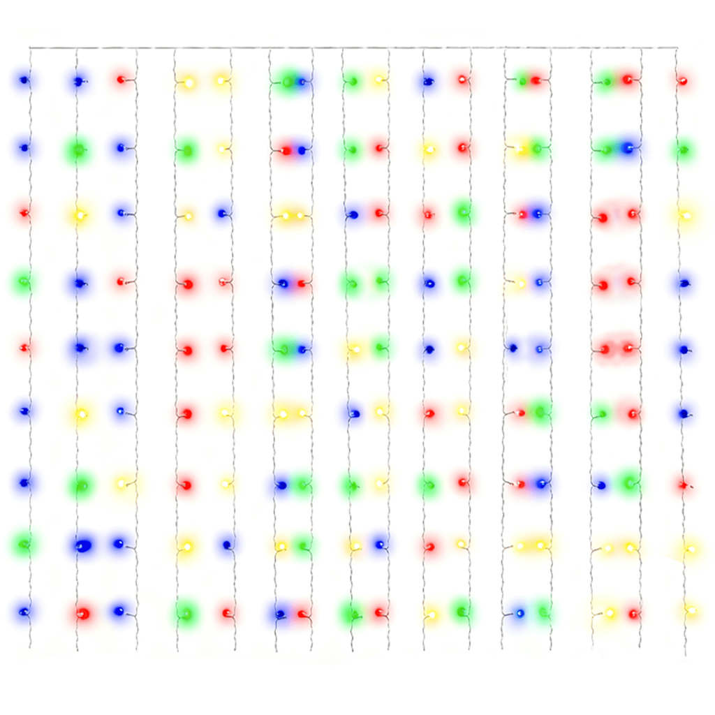 Cortina de luces 3x3 m 300 LED de colores 8 funciones