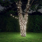Fita de luzes solares LED 5 unid. branco quente interior/exterior