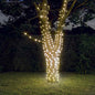 Fita de luzes solares LED 5 unid. branco quente interior/exterior