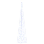 Cono de luz LED decorativo acrílico azul 120 cm
