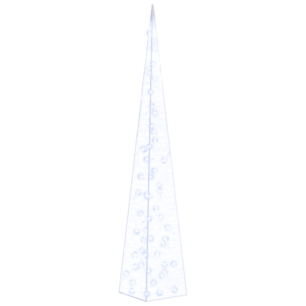 Cono de luz LED decorativo acrílico azul 120 cm