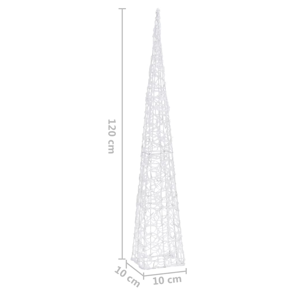 Cono de luz LED decorativo acrílico azul 120 cm