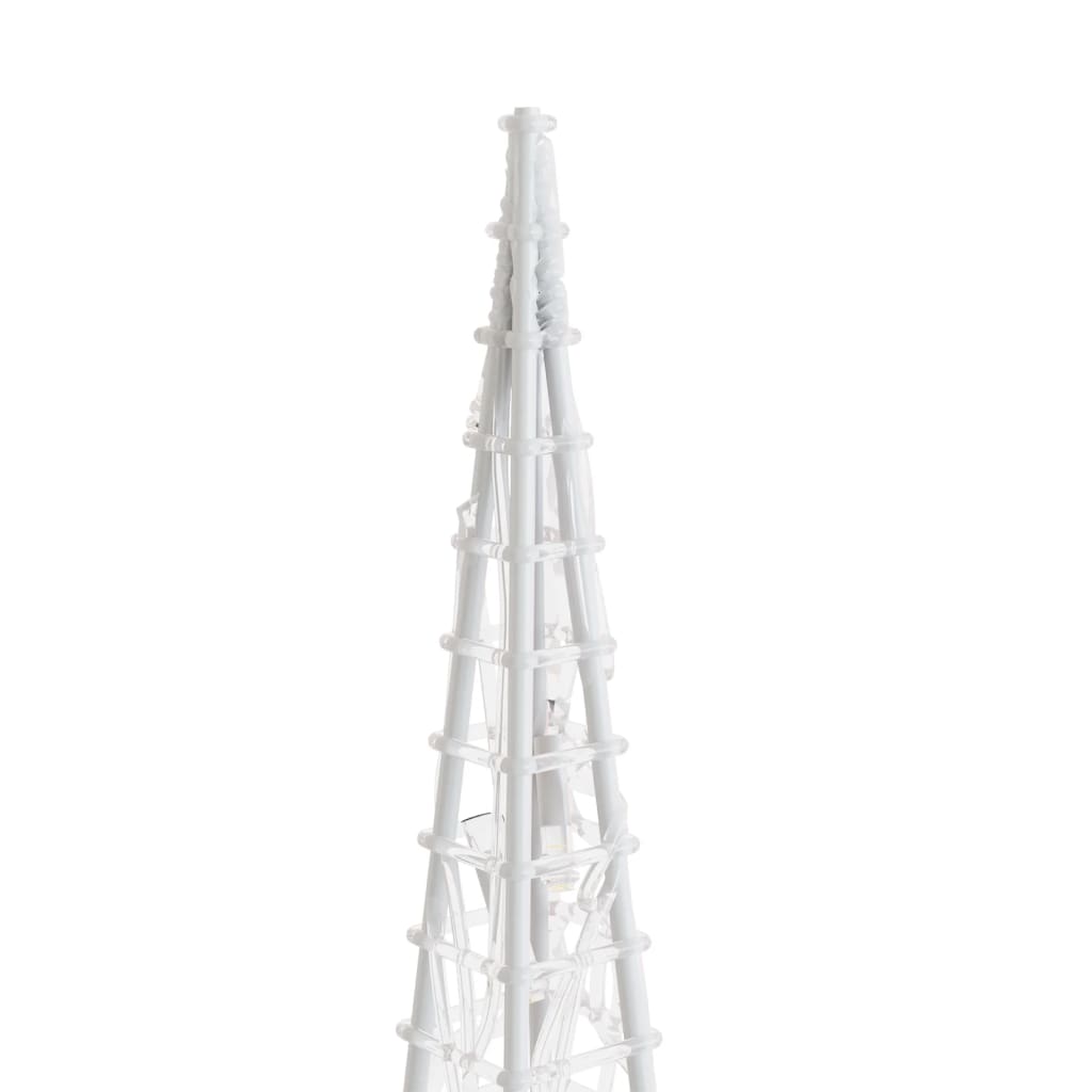 Set cono luz LED decorativo acrílico blanco frío 30/45/60cm