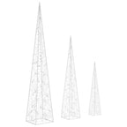 Cono de luz LED decorativo acrílico azul 60/90/120 cm