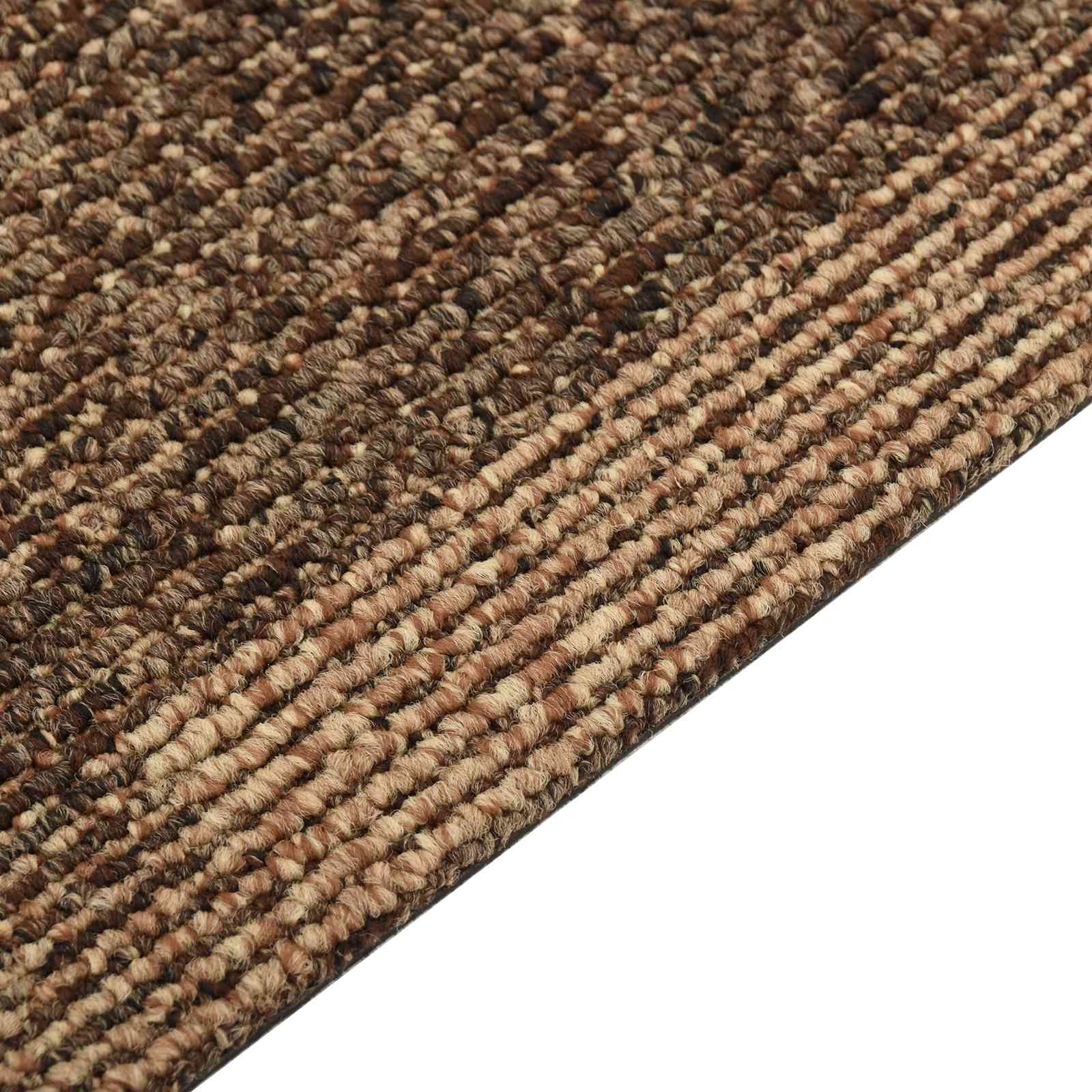 Alfombra para el suelo 20 pcs Marrón 50 x 50 cm PP