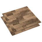 Alfombra para el suelo 20 pcs Marrón 50 x 50 cm PP
