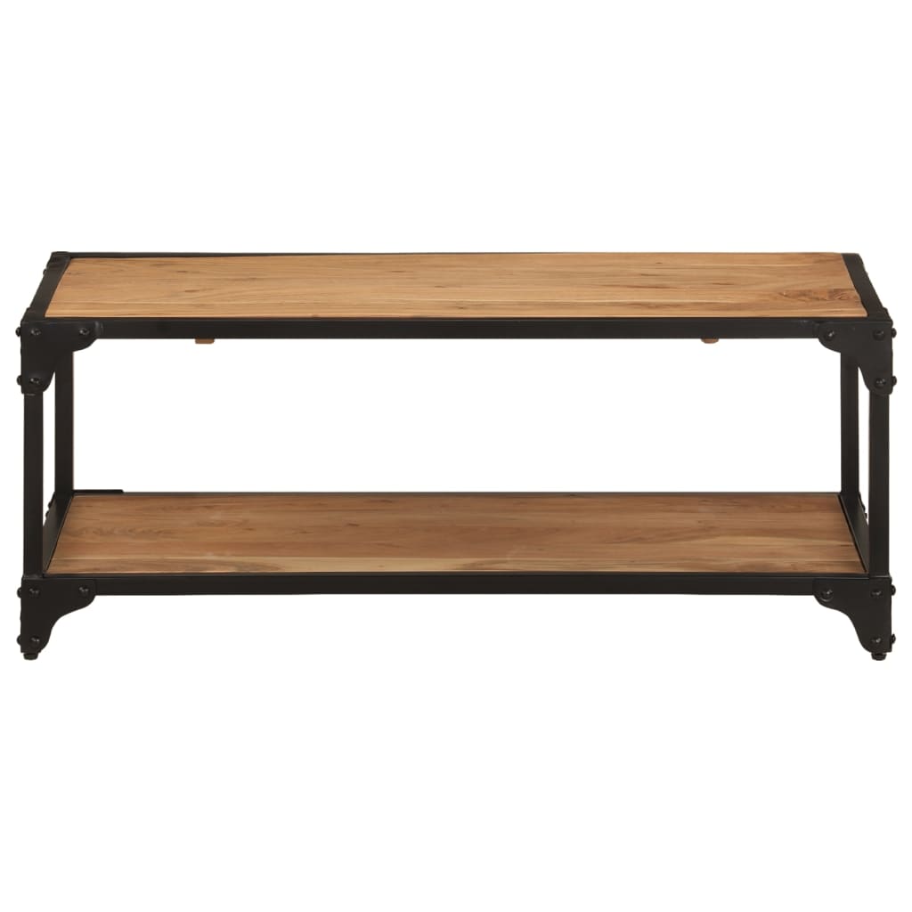 Mesa de centro de madera maciza acacia 90x45x35 cm